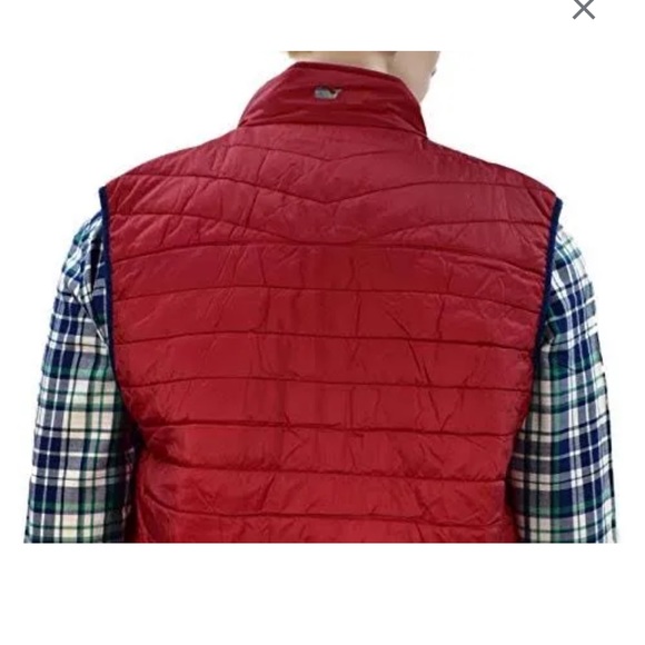 Vineyard Vines Men's Mountain Weekend Vest in Lifeguard Red XS Excellent Cond - Picture 3 of 9